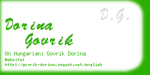 dorina govrik business card